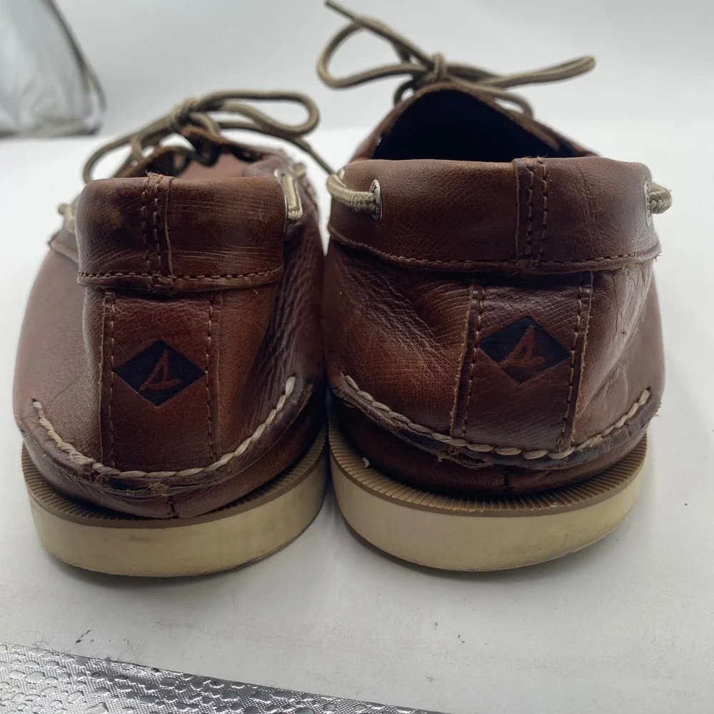 Sperry Top-Sider Authentic Original Boat Shoes Mens 15M Brown Leather STS15003
